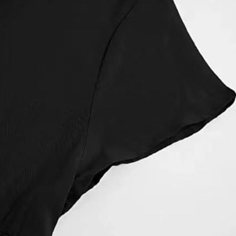 Valenzora gewebtes Kleid mit kurzen Ärmeln