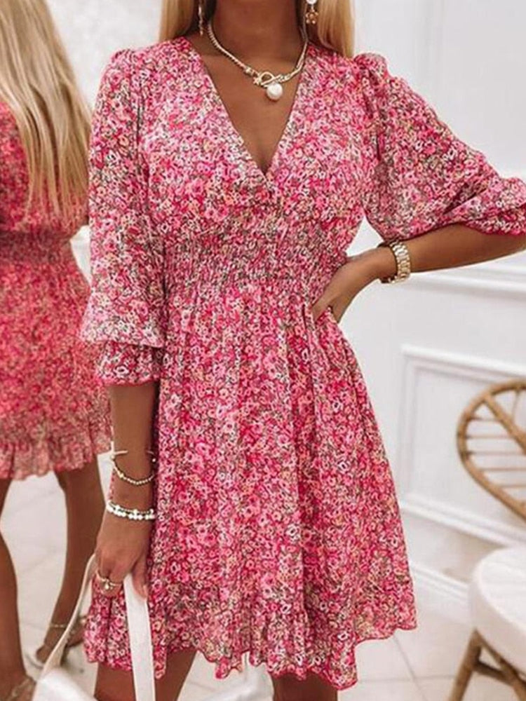 Sunspark™ - Sexy summer dress with V-neck