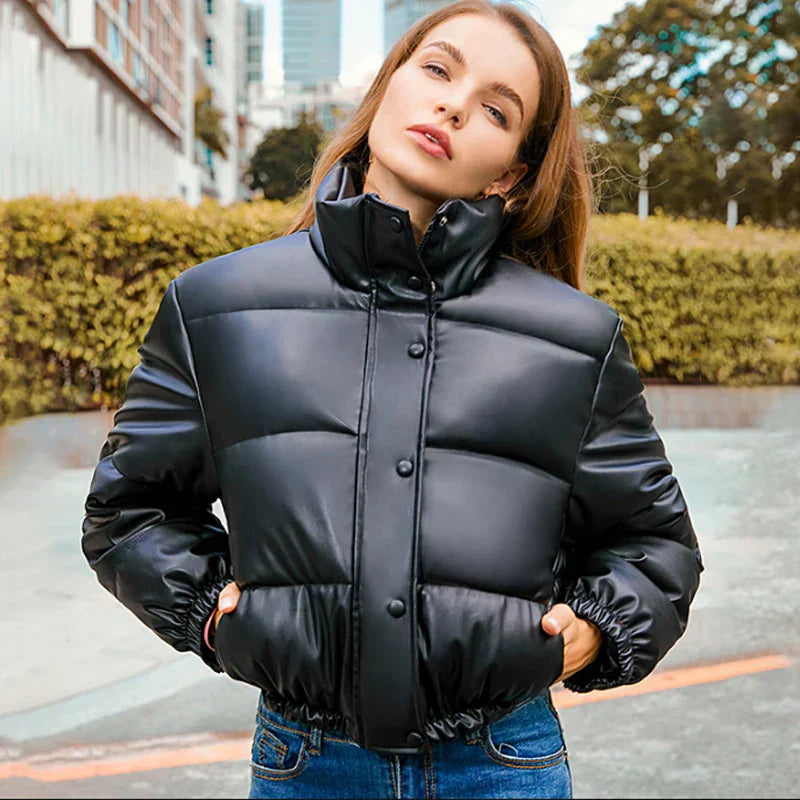 Valenzora | Gepolsterte Lederjacke für Damen