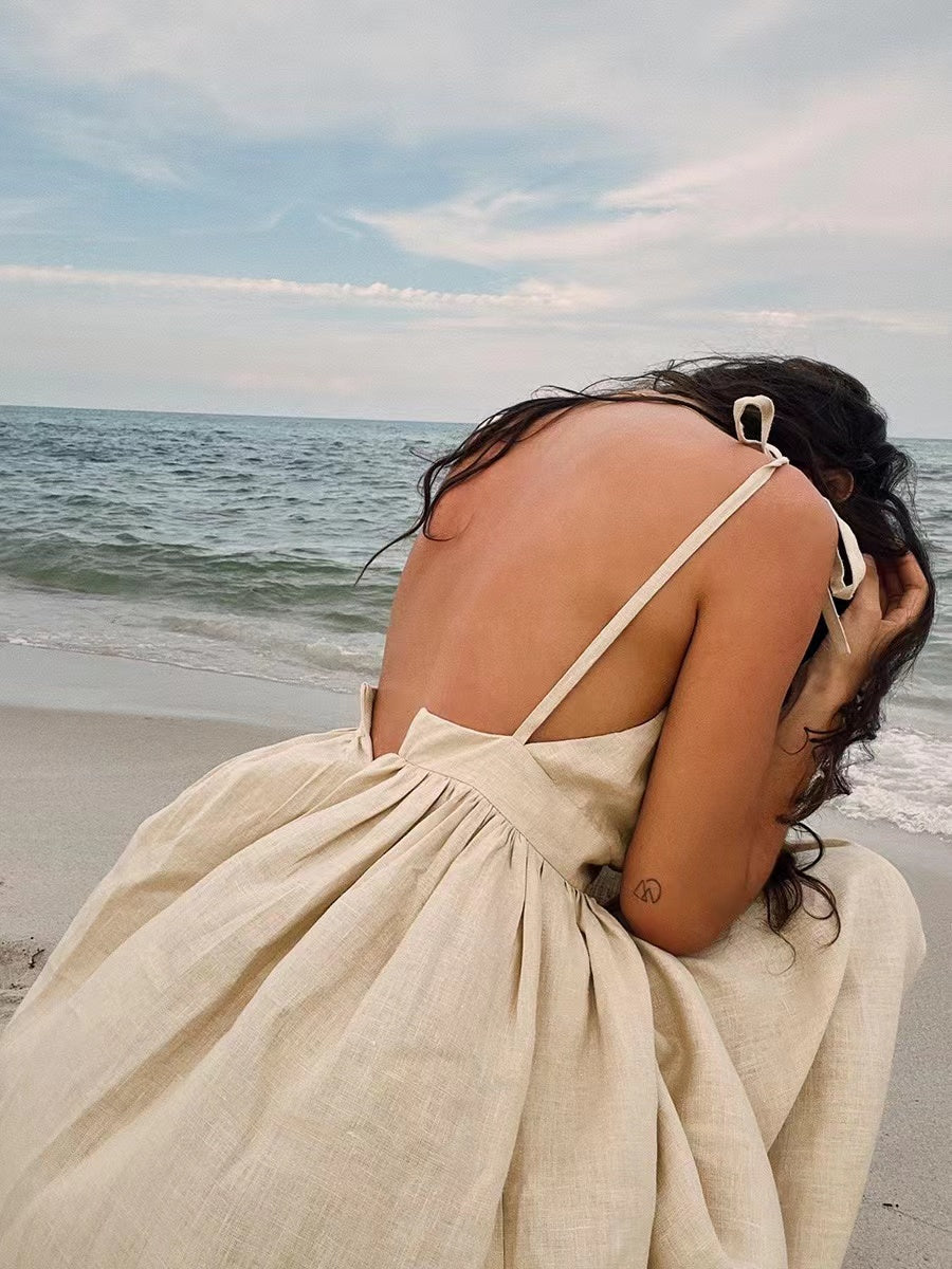 Valenzora | Breathable Linen Summer Dress for Women