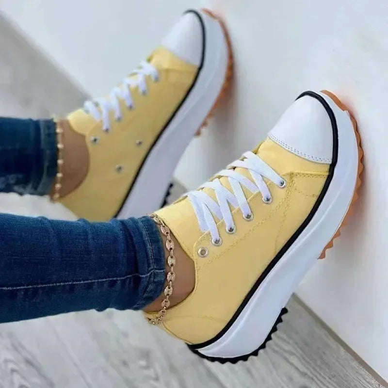 Valenzora | Canvas Sneakers Casual Lace-up Shoes