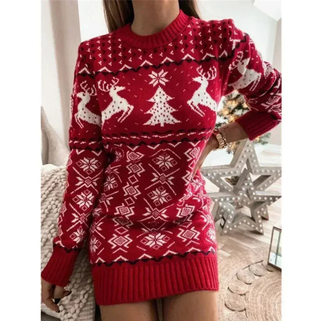 Valenzora | Elegantes Winter-Chic-Weihnachtskleid für Damen