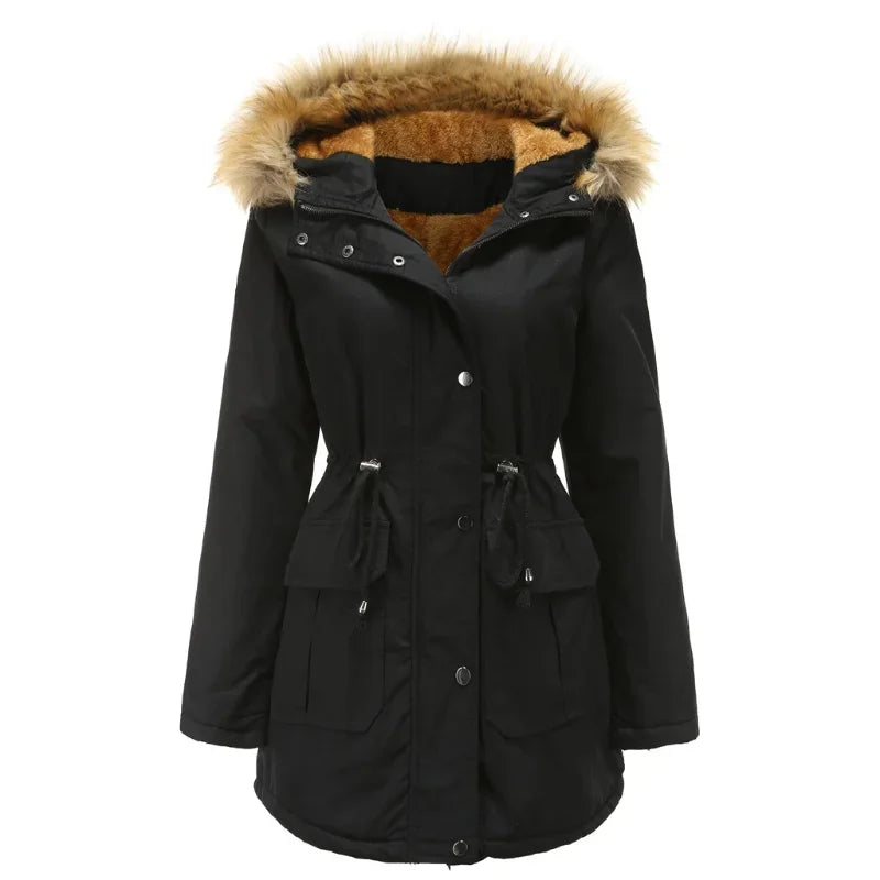 Valenzora - Long parka with fur