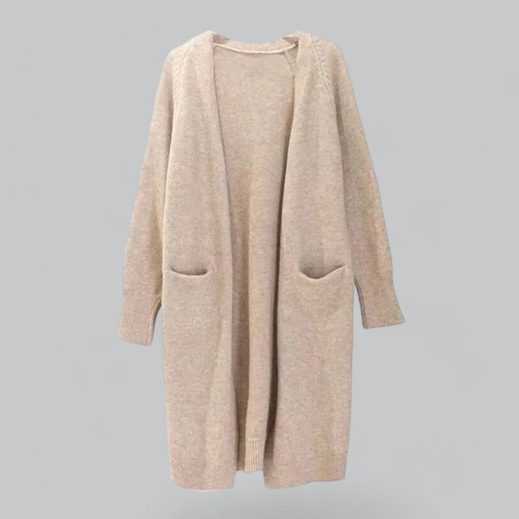 Valenzora | Klassischer langer Kaschmir-Cardigan für Damen