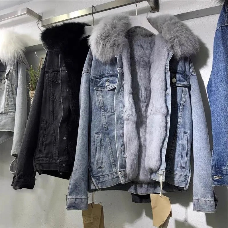 Valenzora – Modische warme Jeansjacke für Damen