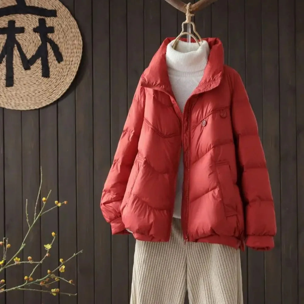 Valenzora - Women's quilted jacket with stand-up collar