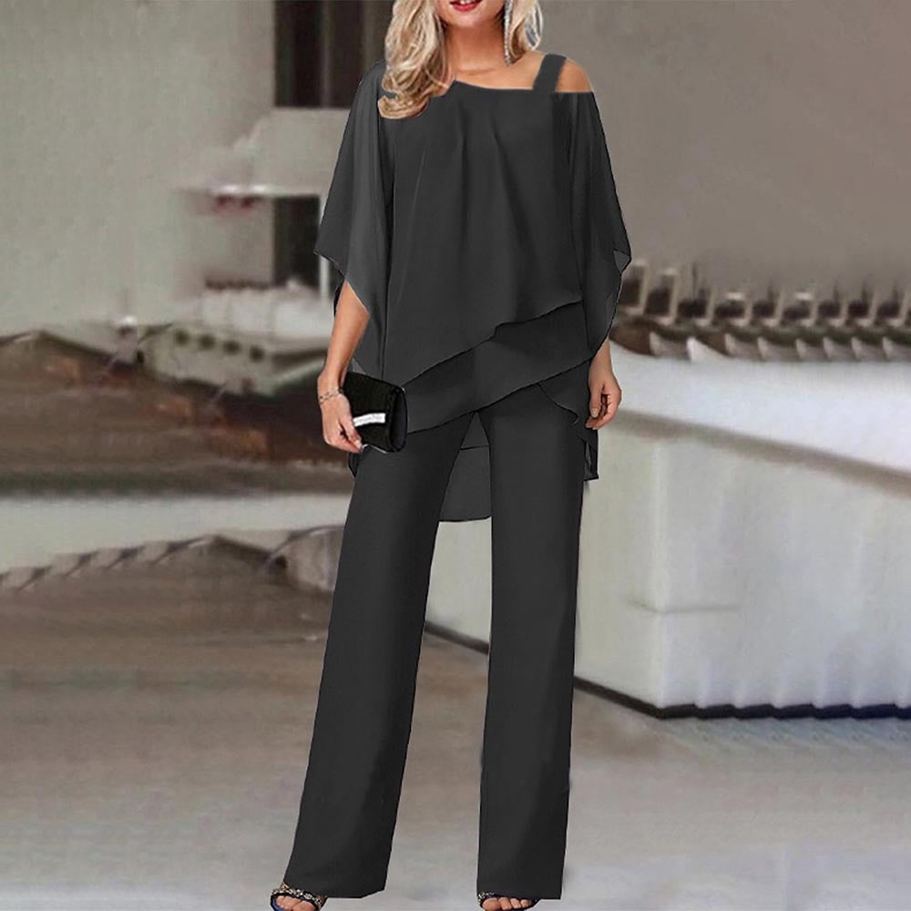 Valenzora Jumpsuit | Elegant two-piece with cold shoulder