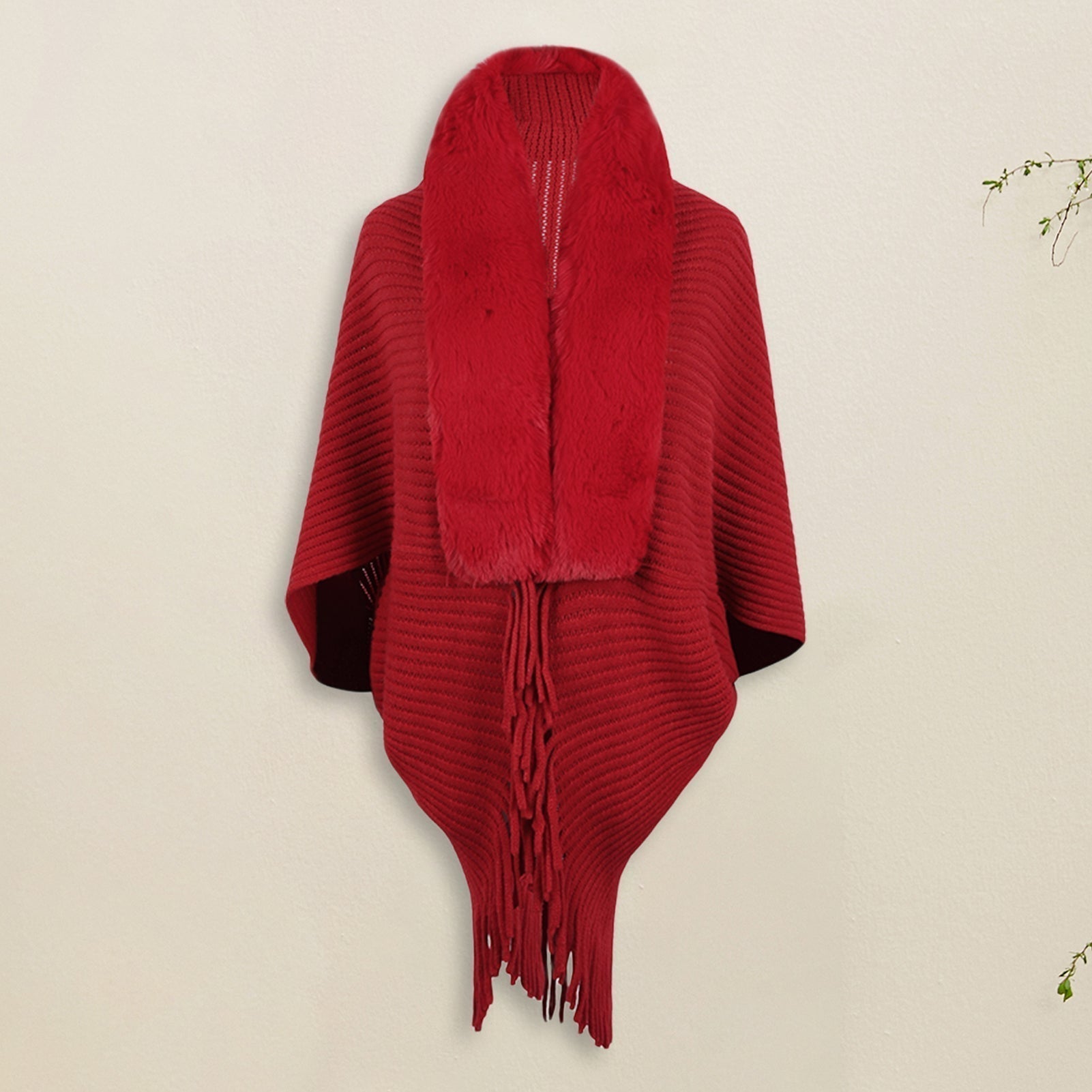 Gerippte Strickjacke mit langen Ärmeln