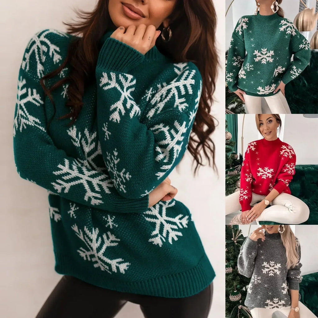 Valenzora – Hässlicher Weihnachtspullover – Glitzernder Schneeflocken-Look mit festlichem Flair