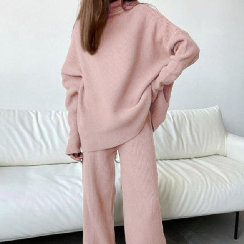 Valenzora | 3-piece knitted loungewear set - stylish women's loungewear