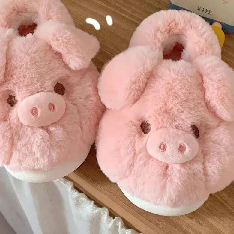 Valenzora | Fluffy Pig Slippers