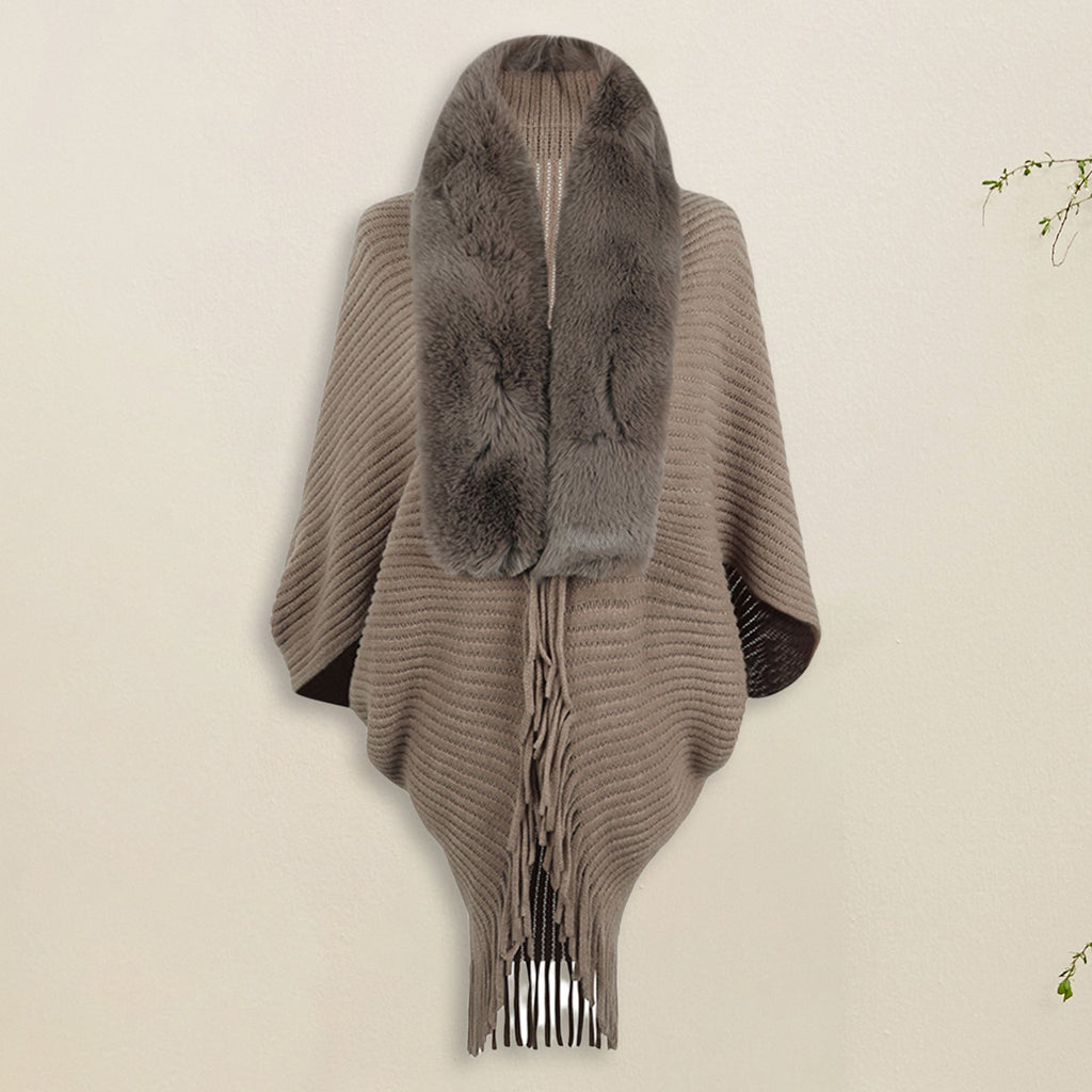 Gerippte Strickjacke mit langen Ärmeln