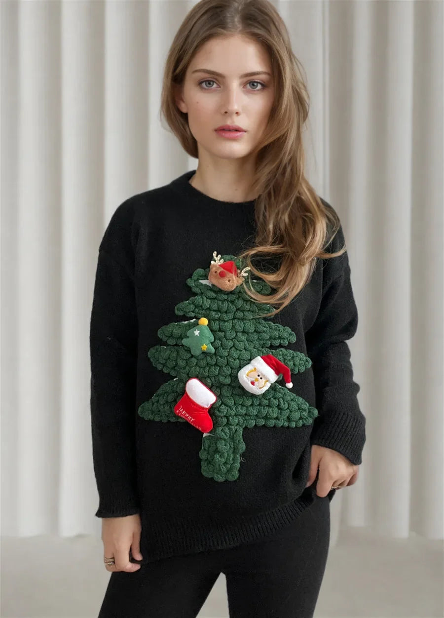 Valenzora - Ugly Christmas sweater - Hyggelig trøje with 3D details and juletema