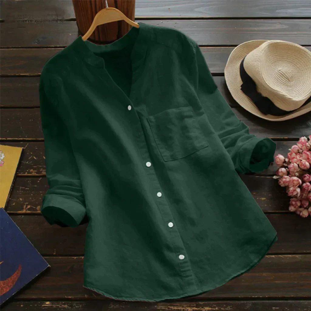 Valenzora | Stylish linen shirt with long sleeves