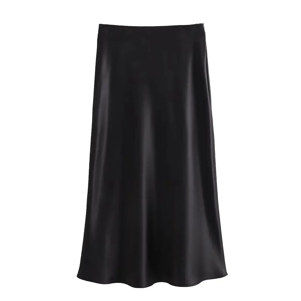 Valenzora | Satin-Maxirock für Damen