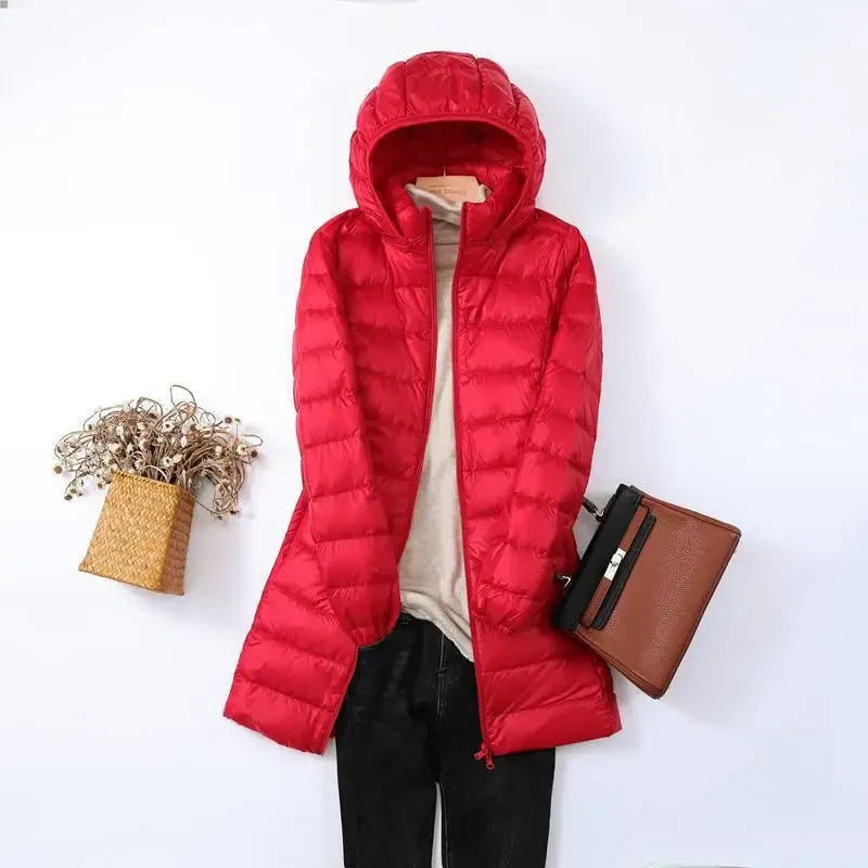 Valenzora - Women's wearable puffer coat with detachable hood