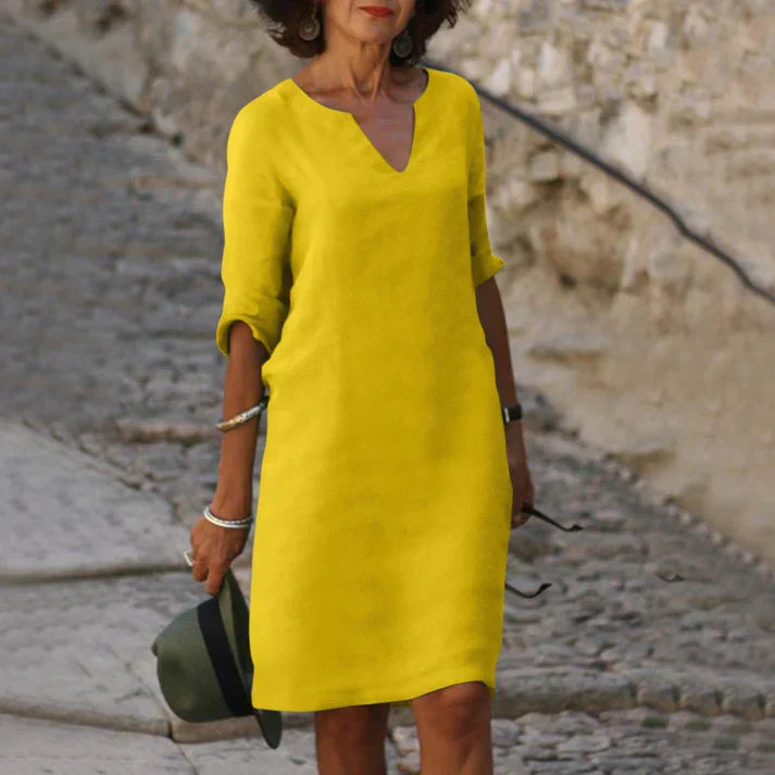 Valenzora | Elegant summer dress with V-neck