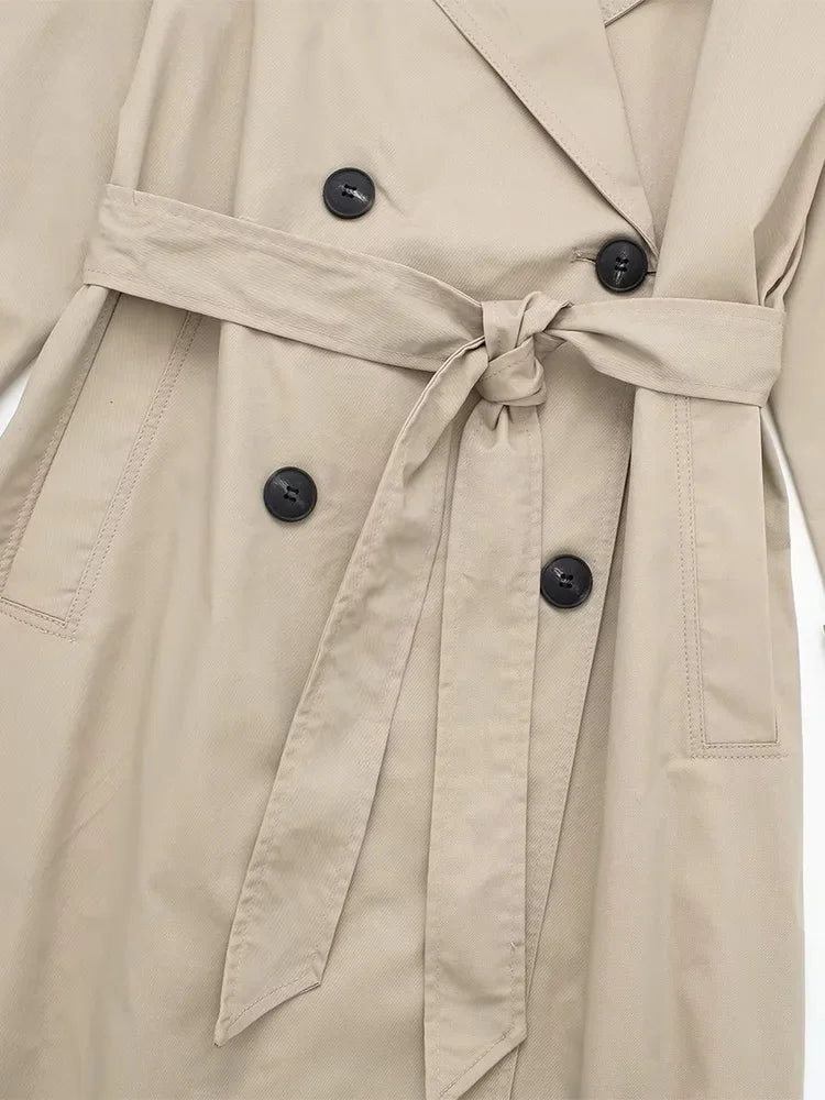 Valenzora - Women's long coat with belt