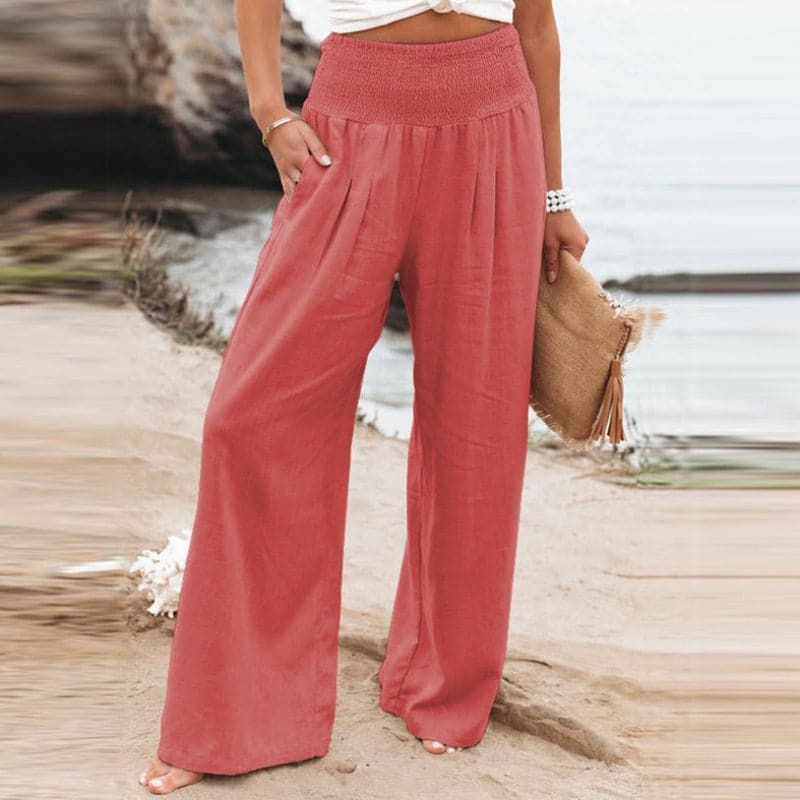 Valenzora | Lässige weite Leinenhose für Damen