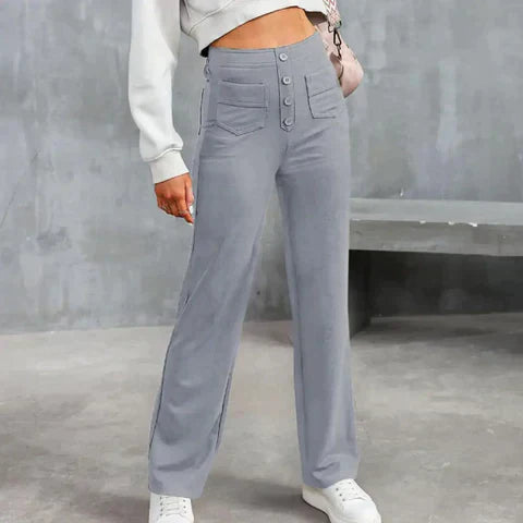 Valenzora | Elastische Freizeithose für Damen mit hohem Bund