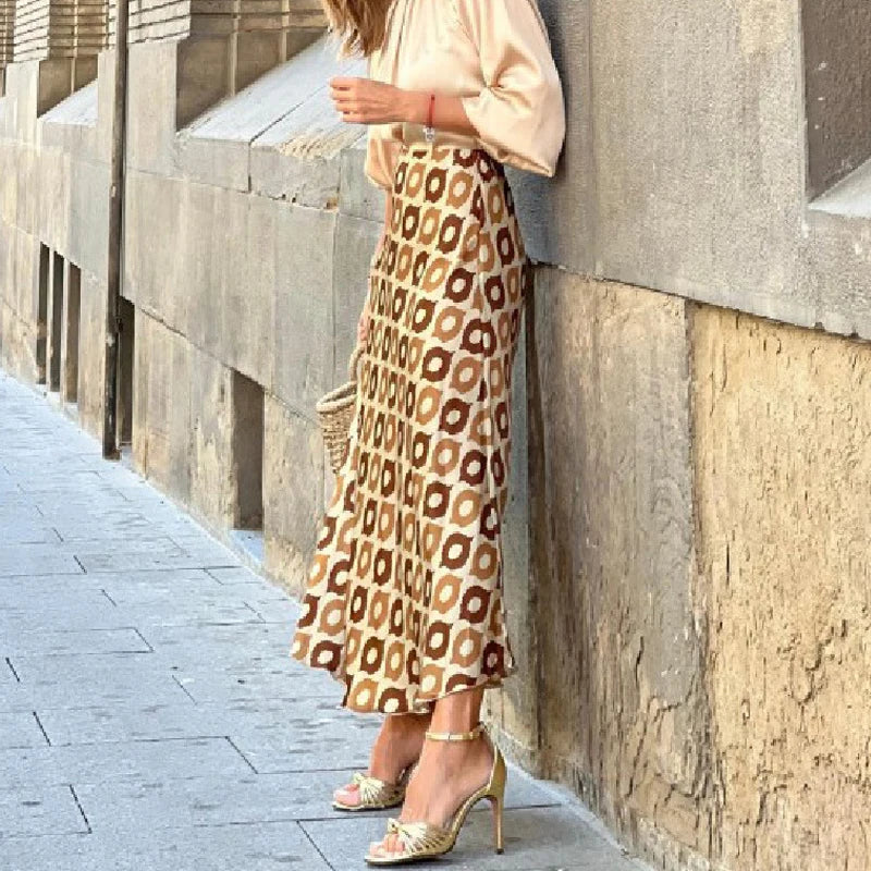 Valenzora | Boho satin skirt