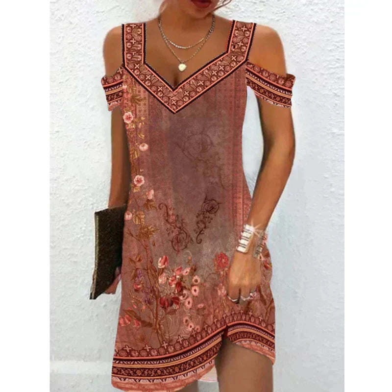 Valenzora | Spring/Summer Vintage Dress with Shoulder Cutout