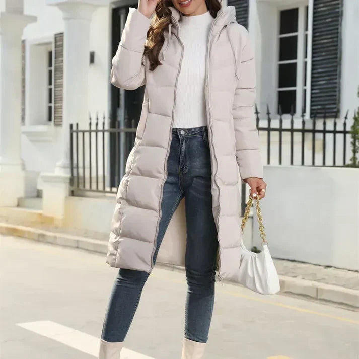 Valenzora | Stylish Winter Casual Puffer Jacket with Zipper for Women