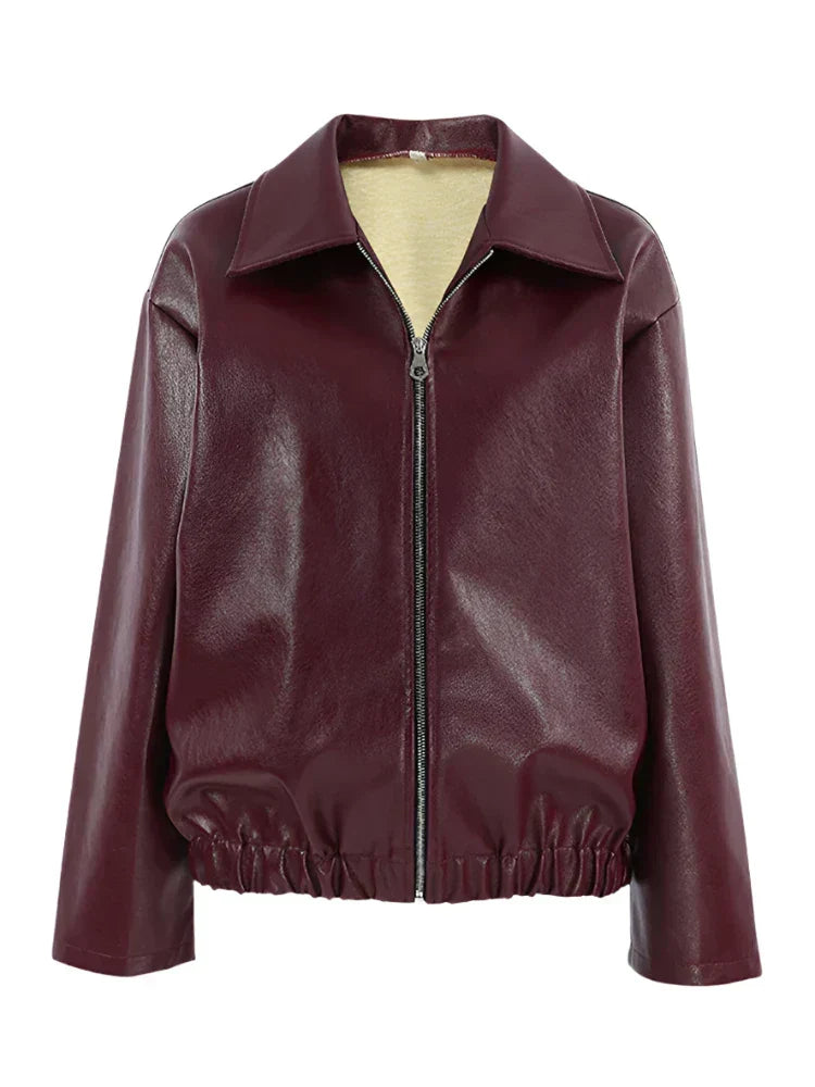 Valenzora | Women's leather jacket - modern and chic