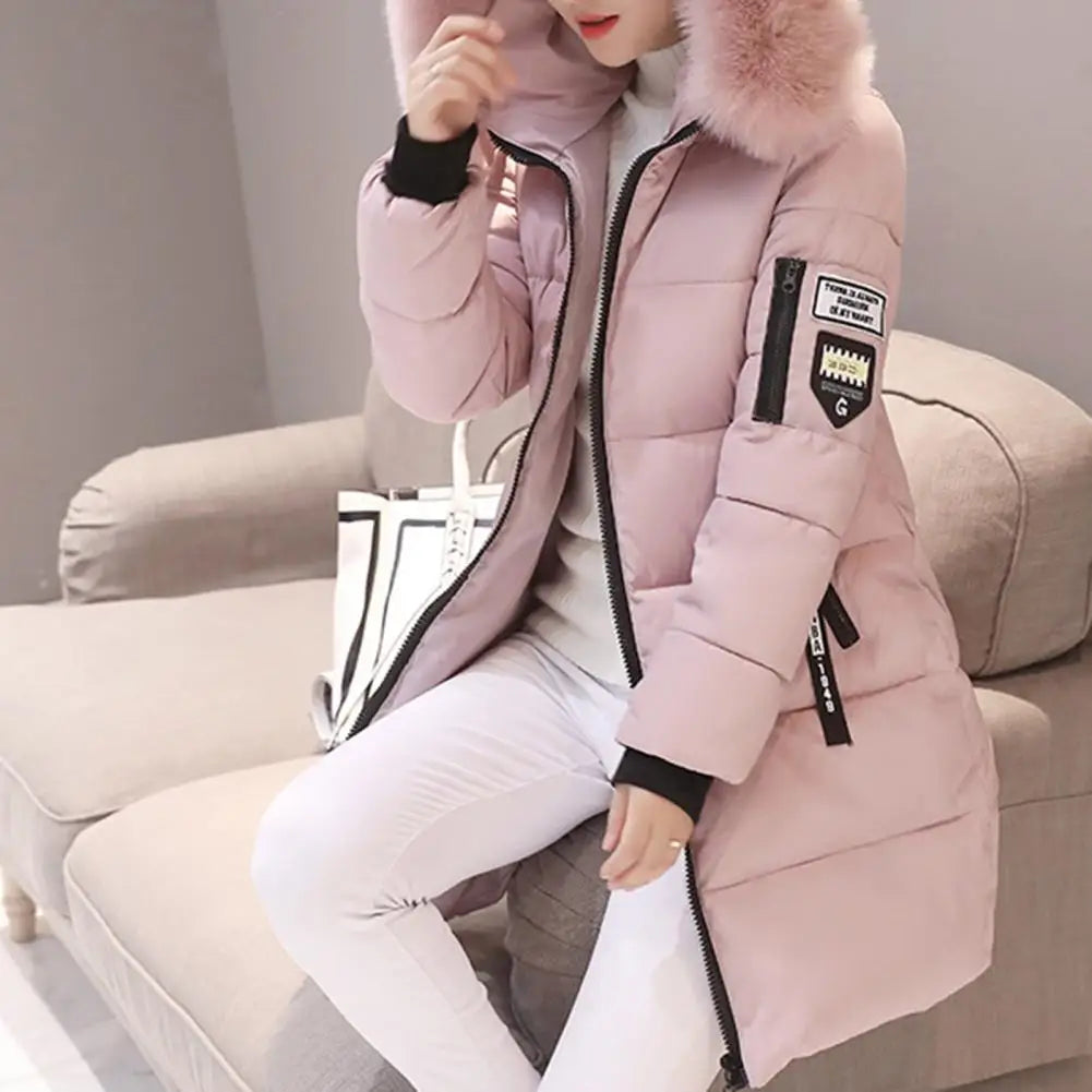 Valenzora | Winter jacket with striking collar and appliqués
