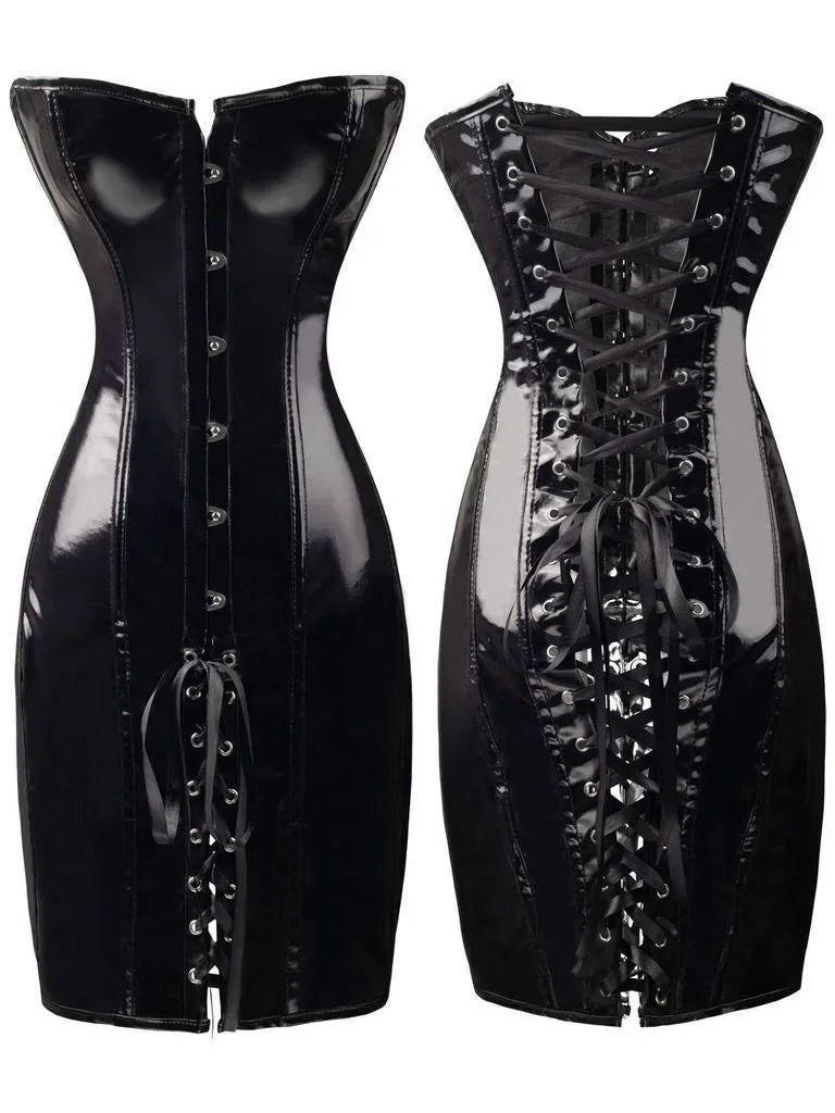 Valenzora | Trägerloses Latex-Kleid