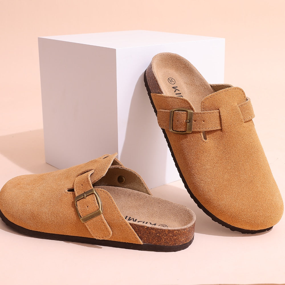 Valenzora | Modern and stylish suede slippers for women