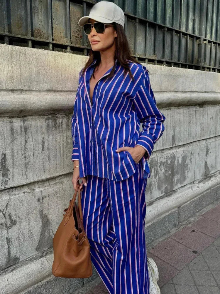 Valenzora | Gestreiftes Oversized-Set