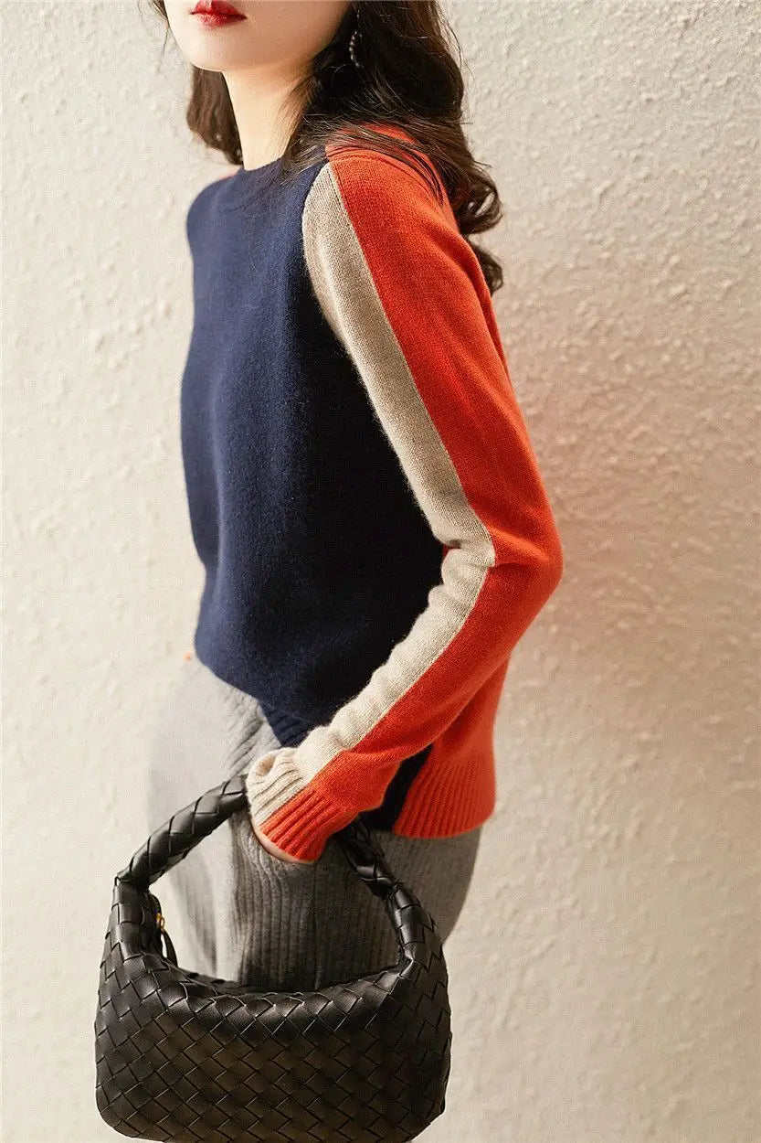 Color-blocking sweater