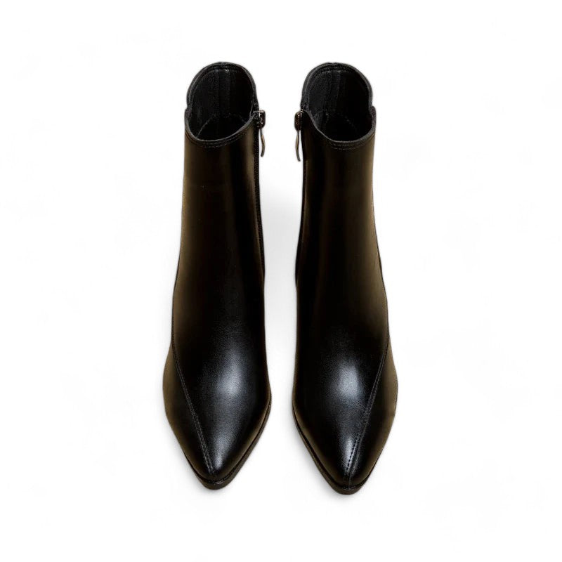 Valenzora – Modische klobige Stiefeletten für Damen mit spitzer Zehenpartie und wasserdichter Plateausohle