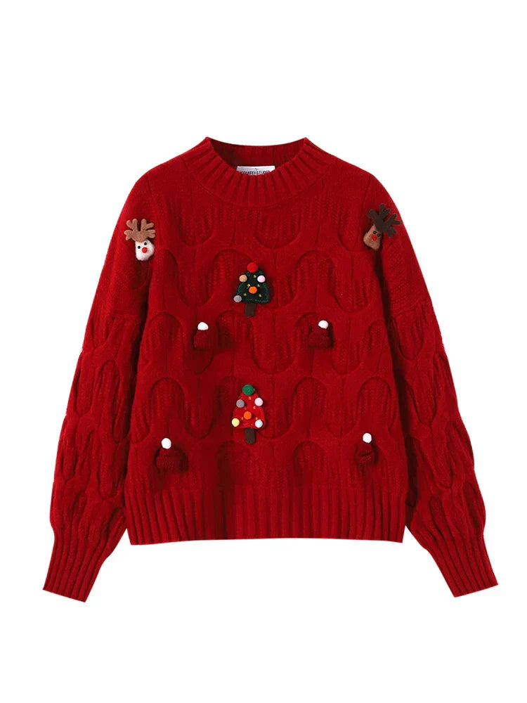 Valenzora - Ugly Christmas Sweater - Women's Vintage Style Christmas Sweater