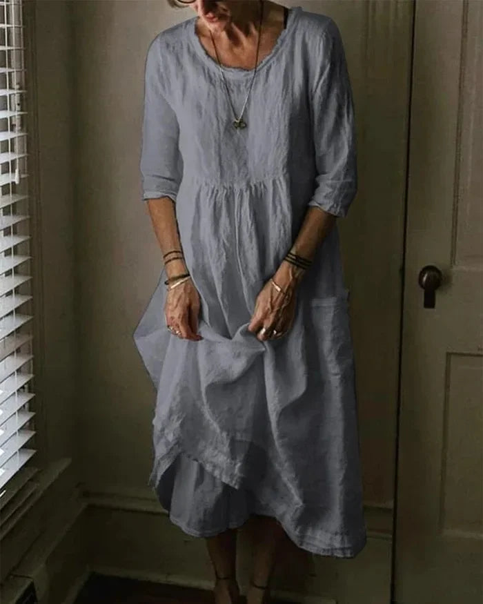 Valenzora | Oversized women's dress made of cotton-linen
