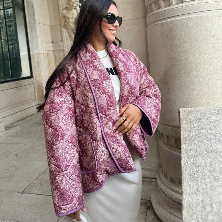 Valenzora | Elegant floral patterned jacket