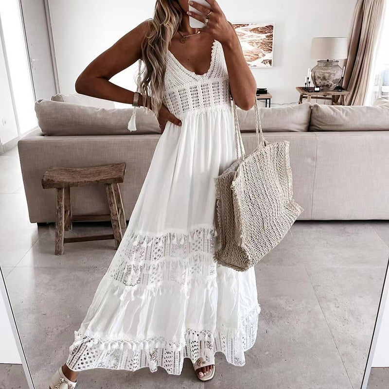 Valenzora | Spitzen-Boho-Flow-Kleid