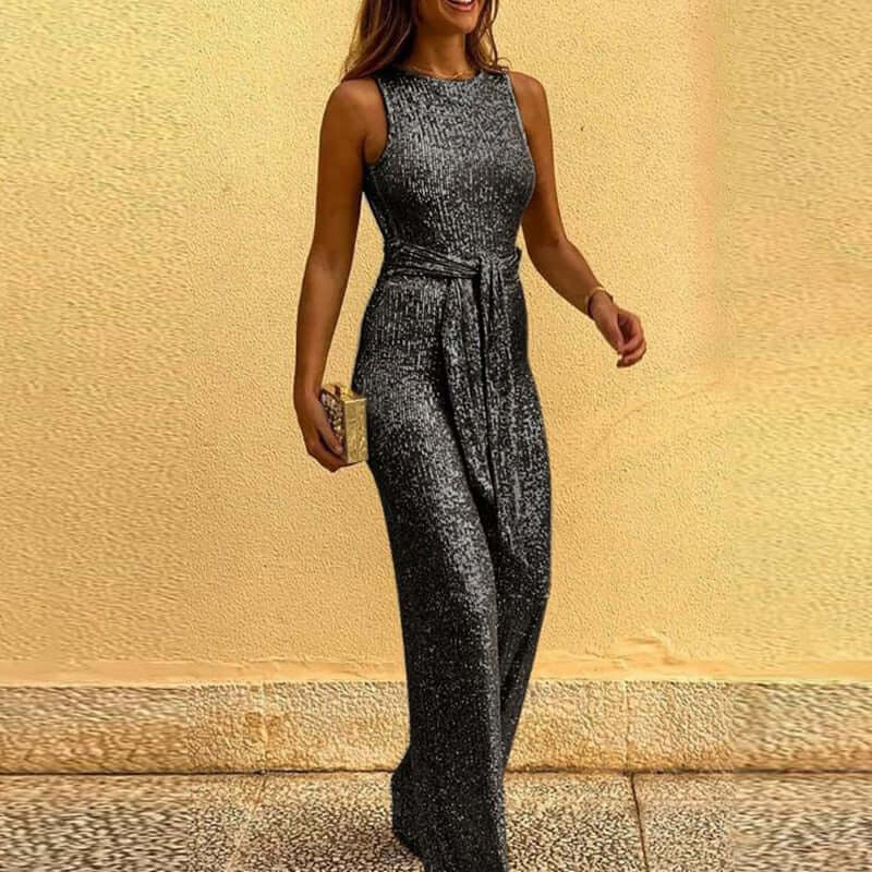 Valenzora | Jumpsuit with one shoulder strap and adjustable waistband