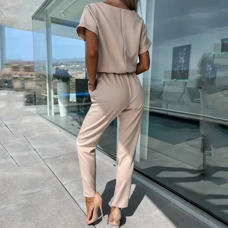 Short-sleeved jumpsuit