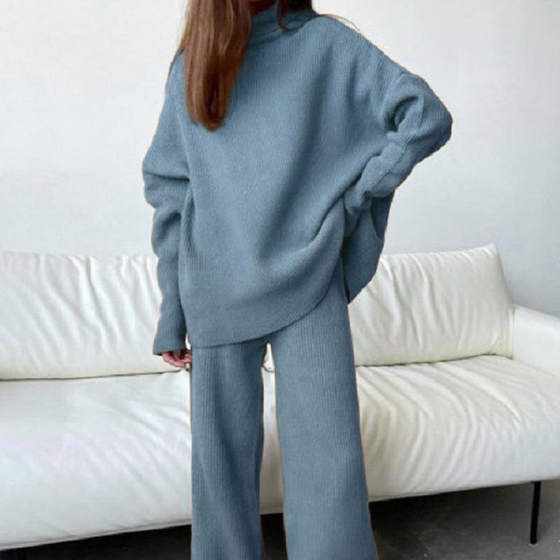 Valenzora | 3-piece knitted loungewear set - stylish women's loungewear
