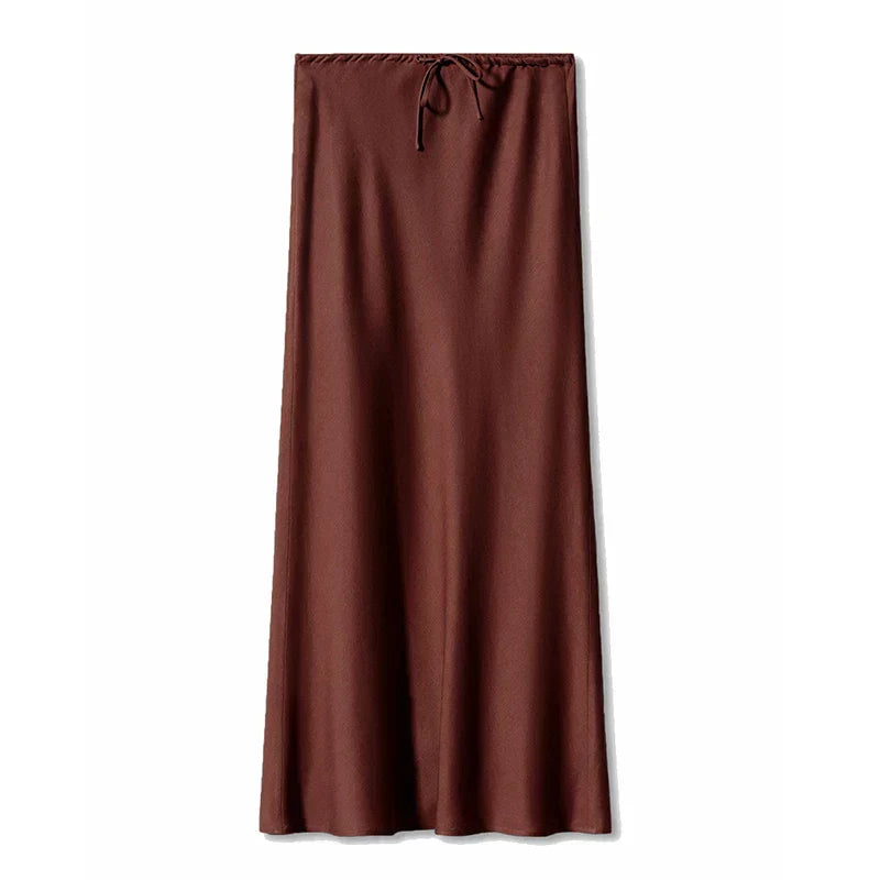 Clara™ – Maxirock aus Satin mit hoher Taille