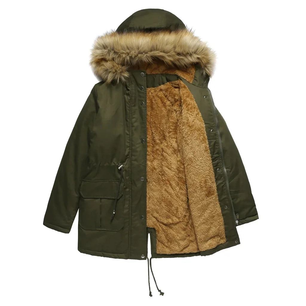 Valenzora - Long parka with fur