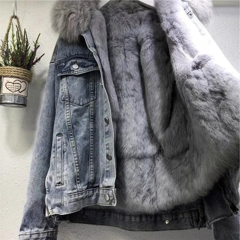 Valenzora – Modische warme Jeansjacke für Damen