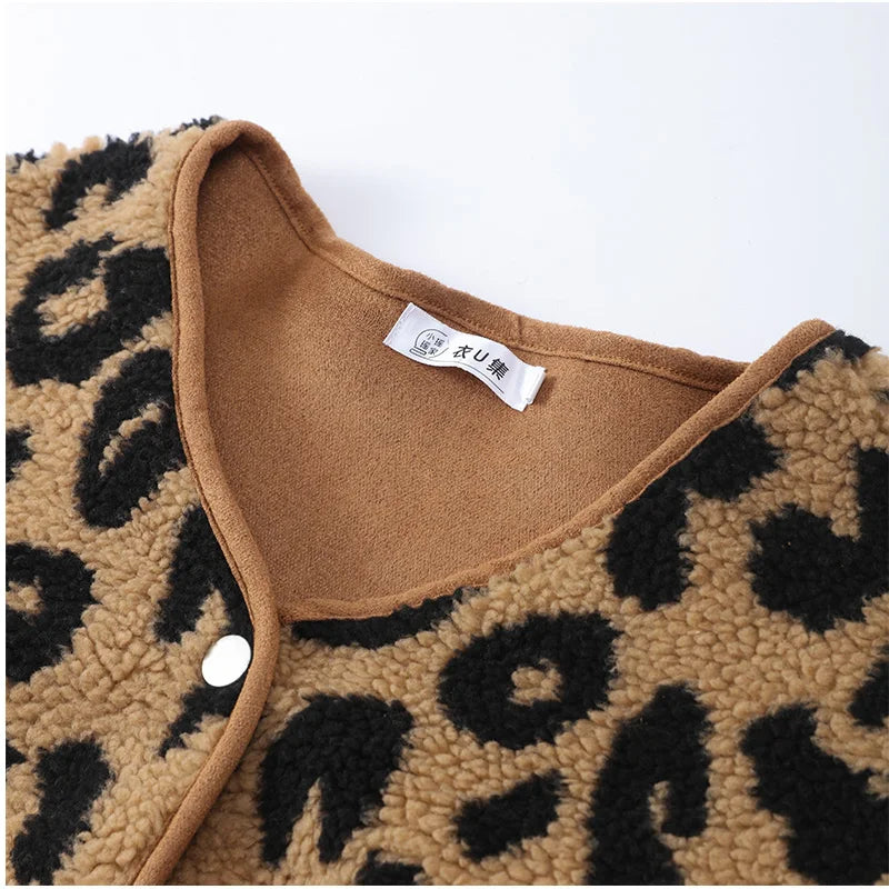 Leopard print winter jacket