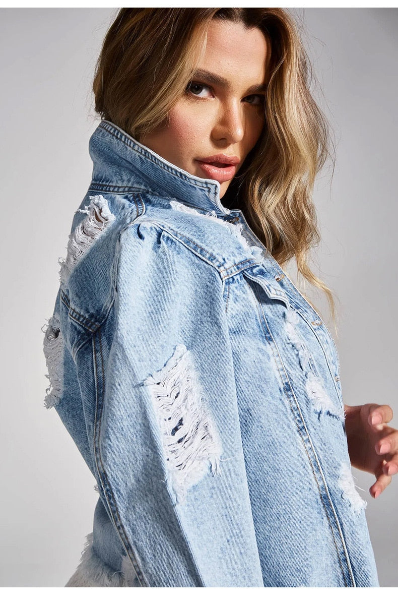 Rihanna™ – Jeansjacke mit Rissen