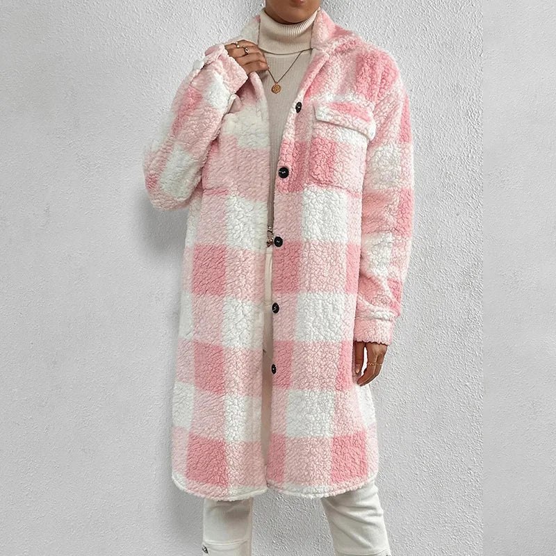 Valenzora | Checkered women's jacket with polar fleece