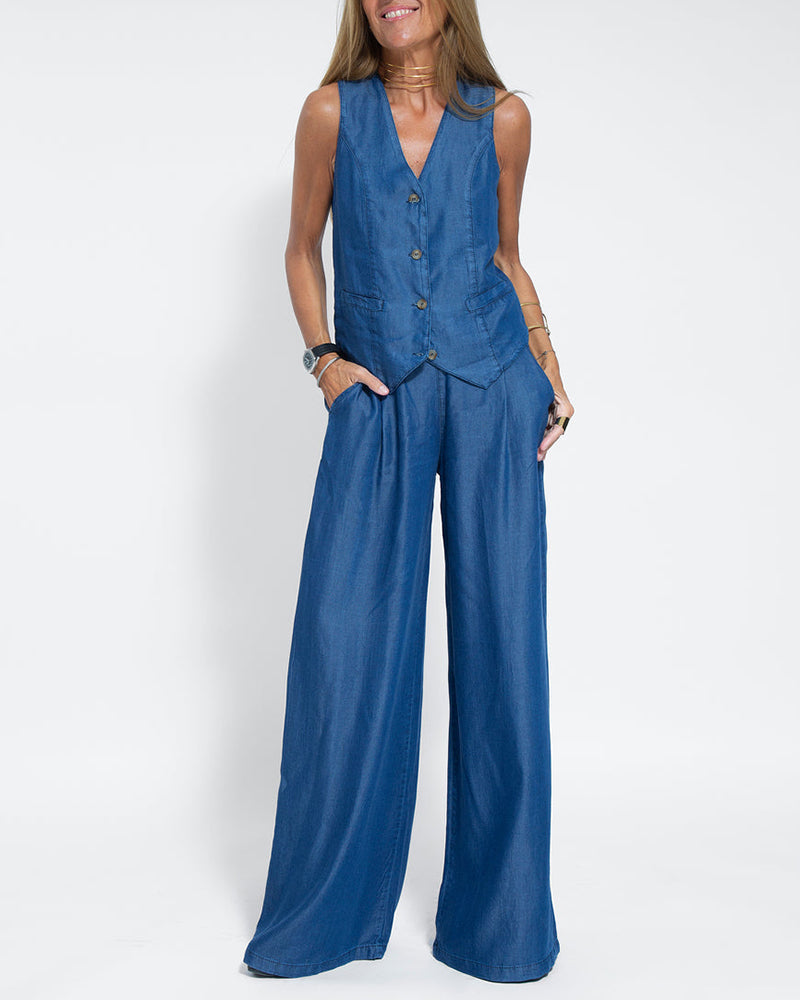 Valenzora | Women's Elegant 2-Piece Linen Set