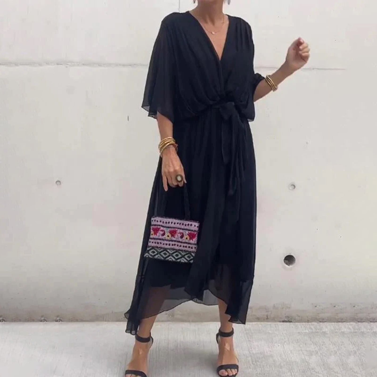Celestina™ - Elegant Summer Dress with V-neck