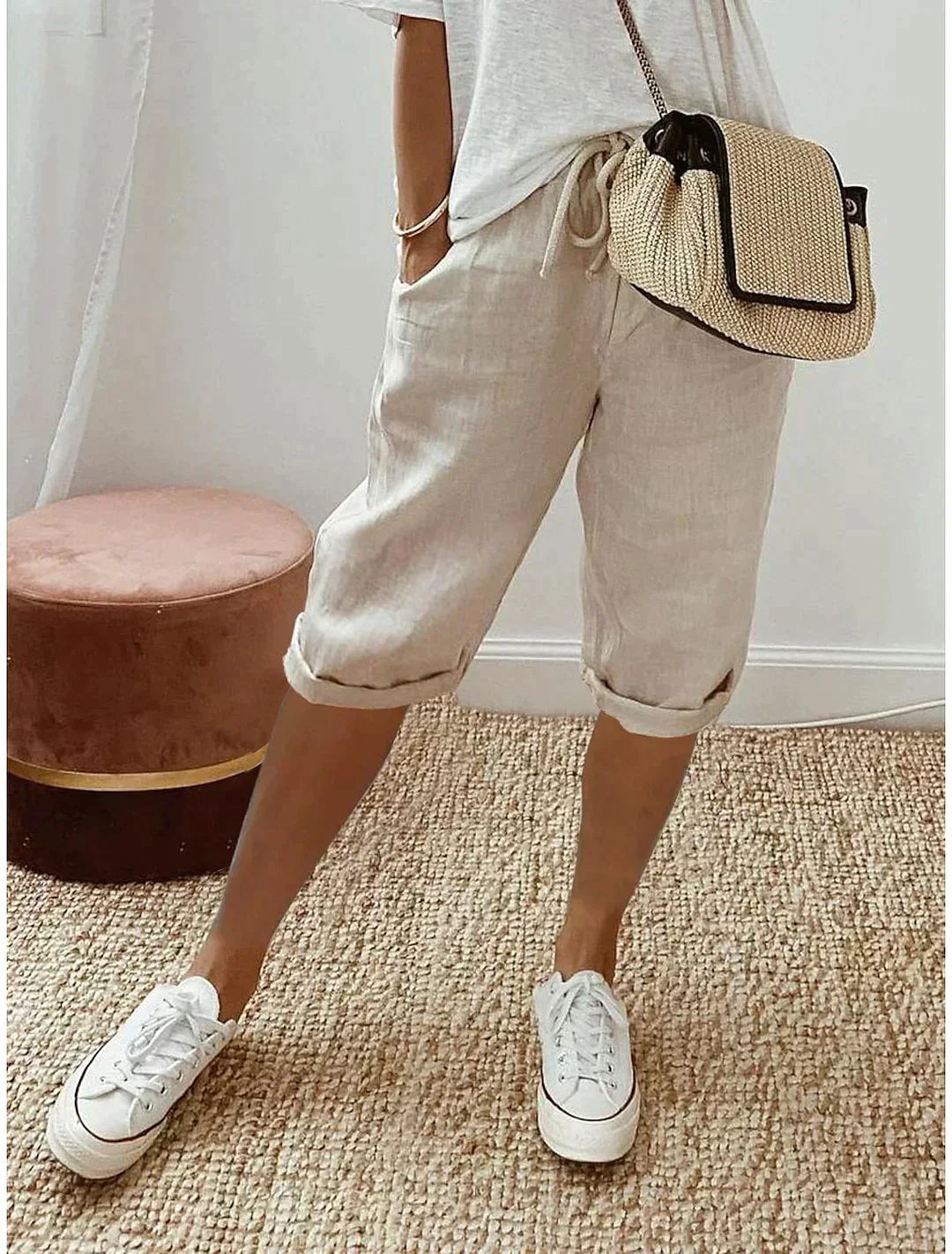 Valenzora | Women's wide-leg linen trousers